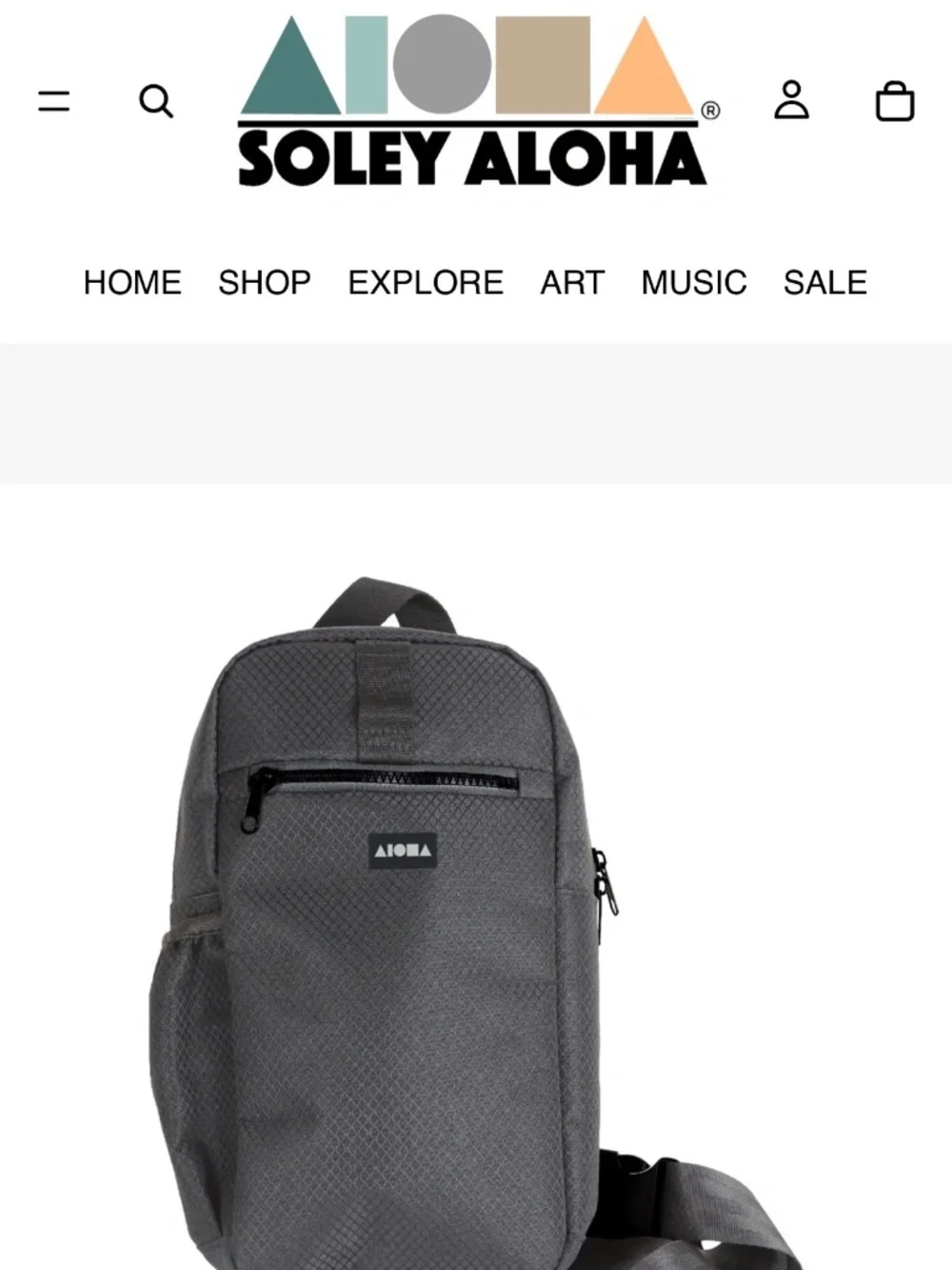 Soley Aloha Grey Crossbody Sling